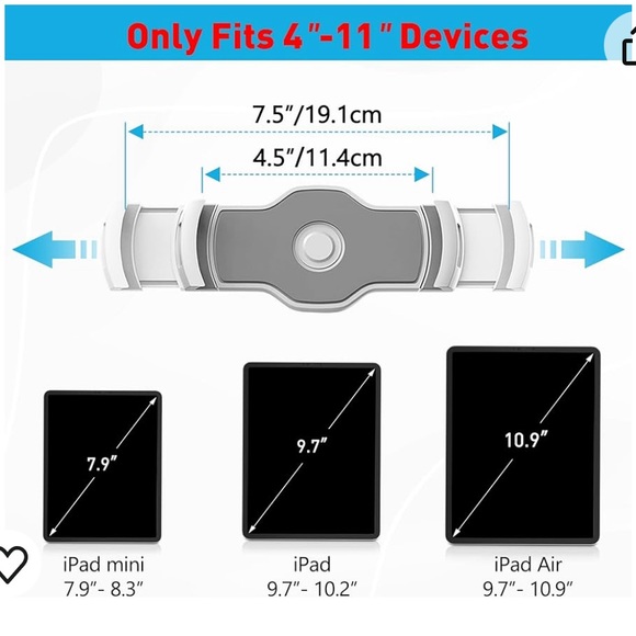 AboveTEK iPad Stand Holder, Multi-Angle Adjustable Tablet Stand, 360° Swivel - Picture 2 of 11